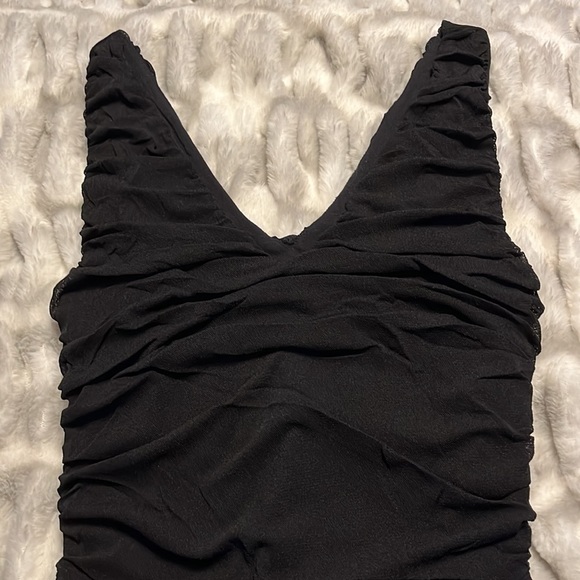 Express Ruched Black Dress size Small - Picture 1 of 3